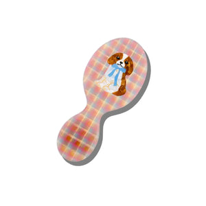 Hand-Painted Cavalier King Charles Puppy Handbag Hero Brush | Eco-Friendly