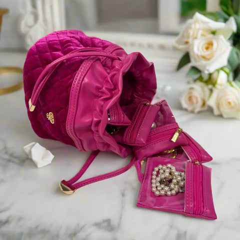 Ultra Jewelry Case - Fuchsia Velvet