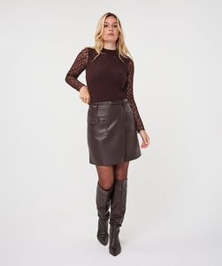 Lace Top- Brown