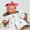 White Muslin Flower Dress WITH Headband (Soft Body)