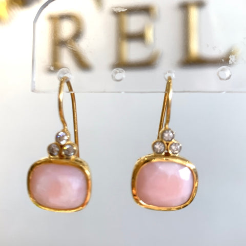 Bo Lise Pink Opal Earrings