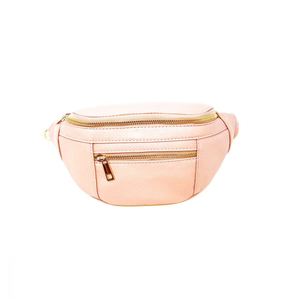 Leather Fanny Pack - Nude