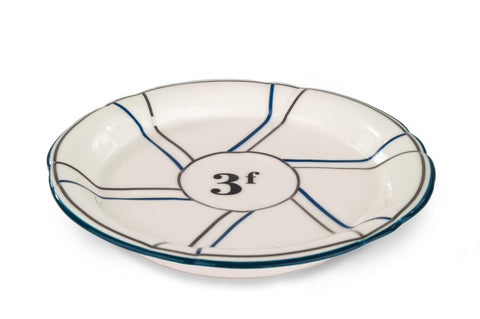 Image of 3f, Blue/Silver Porcelain Absinthe Coaster/Saucer