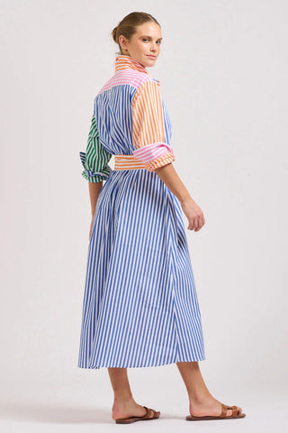 Image of The Luna Oversized Long Shirtdress - Bright Combo