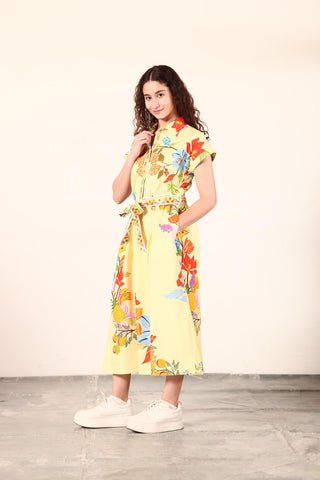 Image of Rylie Citrus Garden Dress