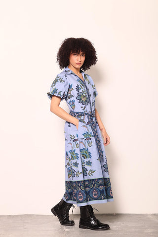 Della Periwinkle Mosaic Dress