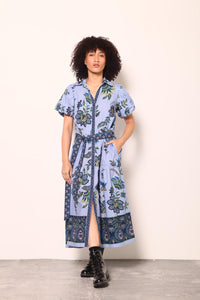 Della Periwinkle Mosaic Dress