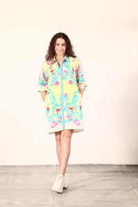 Ava Aqua Scroll Dress
