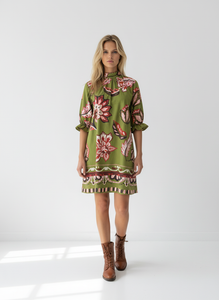 Morgan Olive Florals Dress