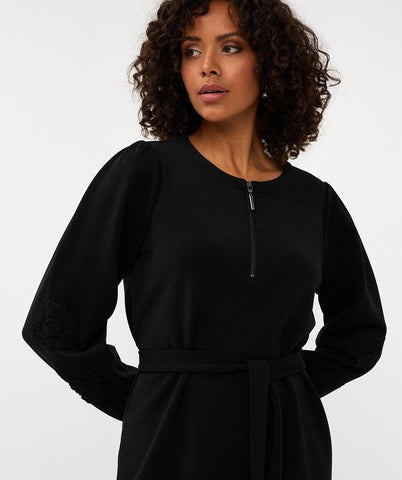 Black Modal Embroidery Dress