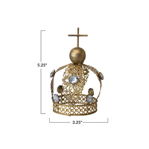 Image of Metal & Acrylic Jeweled Crown