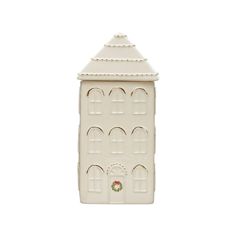Image of Stoneware House Cookie Jar Tall