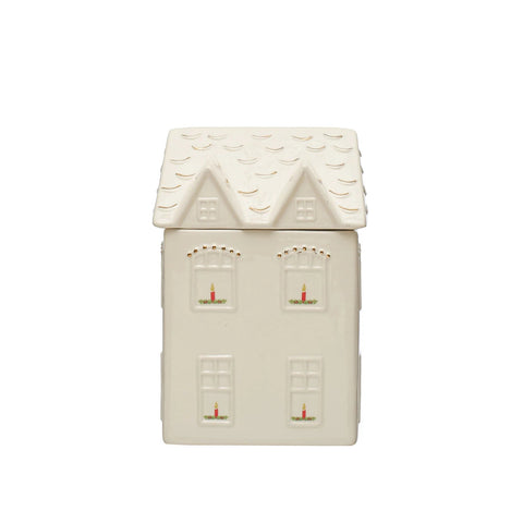 Image of Stoneware House Cookie Jar Small