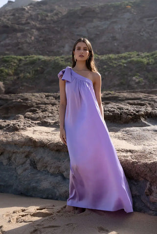 Image of Indie Satin Dress - Purple