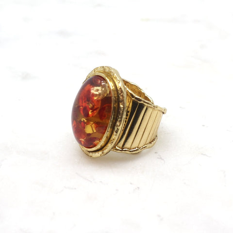 Image of Semi-Precious Ring - Amber