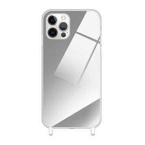 Mirrored shockproof iPhone 12 Pro Max case with transparent silicone rings