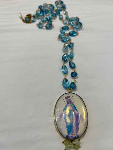 Image of Mother Mary Long Necklace