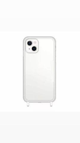 Image of iPhone 14/13 transparent shockproof case with transparent silicone rings