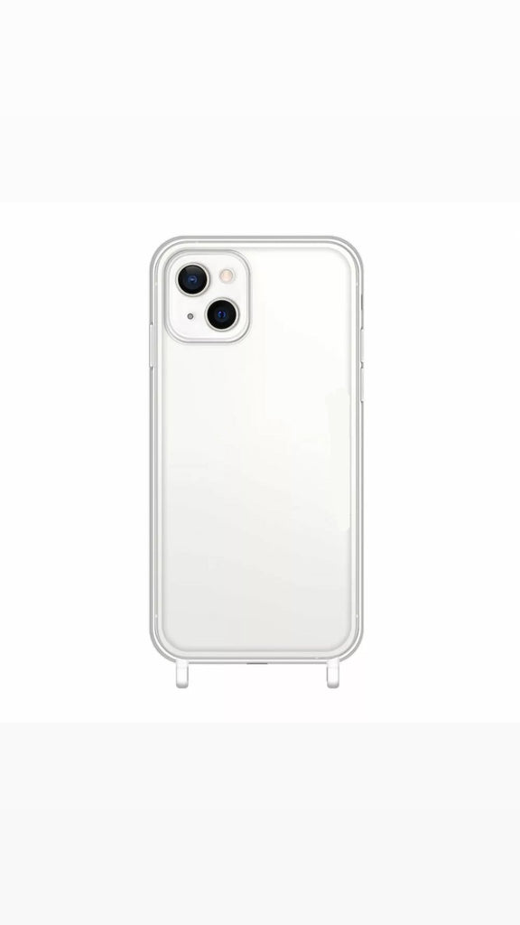 iPhone 14/13 PLUS Transparent shockproof case with transparent silicone rings
