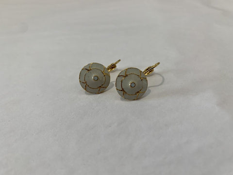 Image of Enamel Earrings with Crystal