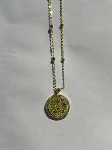 Image of Leopard Medallion Necklace