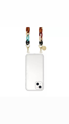 Image of iPhone 14/13 PLUS Transparent shockproof case with transparent silicone rings