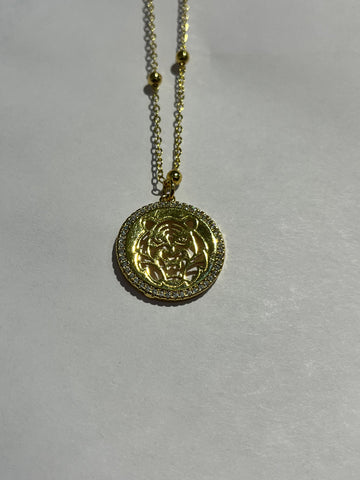 Image of Leopard Medallion Necklace