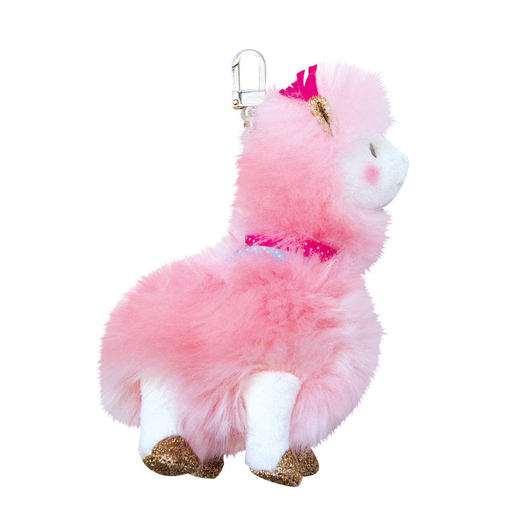 Pink Llama Princess Keychain
