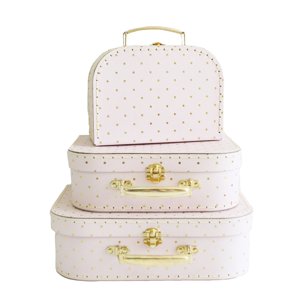 Kid's Suitcase Nest S/M/L - Pink Gold