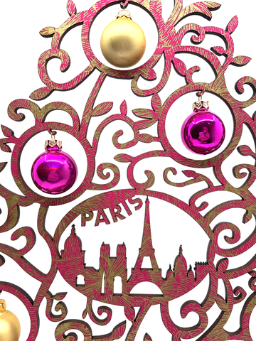 Image of Christmas Tree Curl Paris Pink-Gold