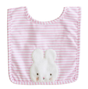 Baby Bunny Bib Pink Stripe