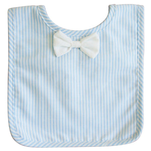 Bow Tie Bib - Blue Stripe