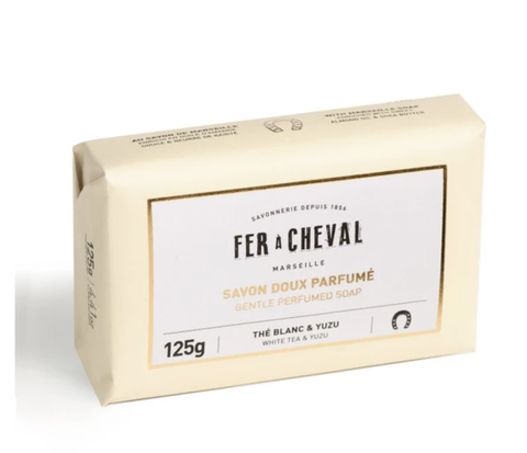 Image of Fer à Cheval Gentle Perfumed Soap Bar - White Tea & Yuzu 125g