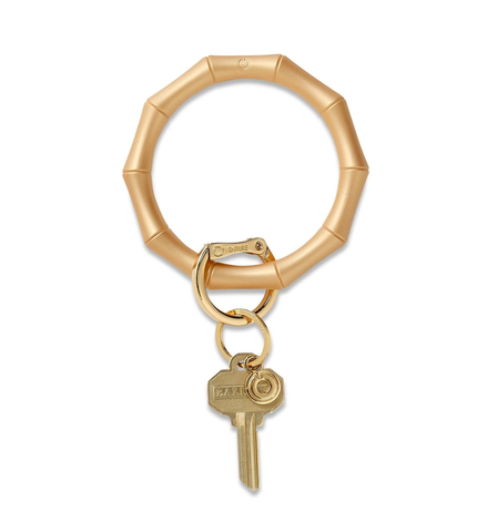 Image of Bamboo Gold Silicone Big O Key Ring