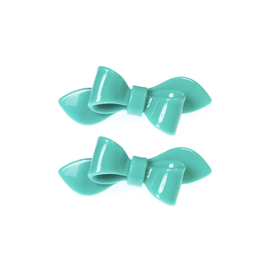 Rosane Bow Teal Alligator Clip