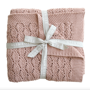 Organic Heritage Knit Baby Blanket - Blossom