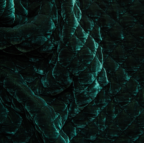 Image of Silk Velvet Quilted Coverlet Bella Notte Linens