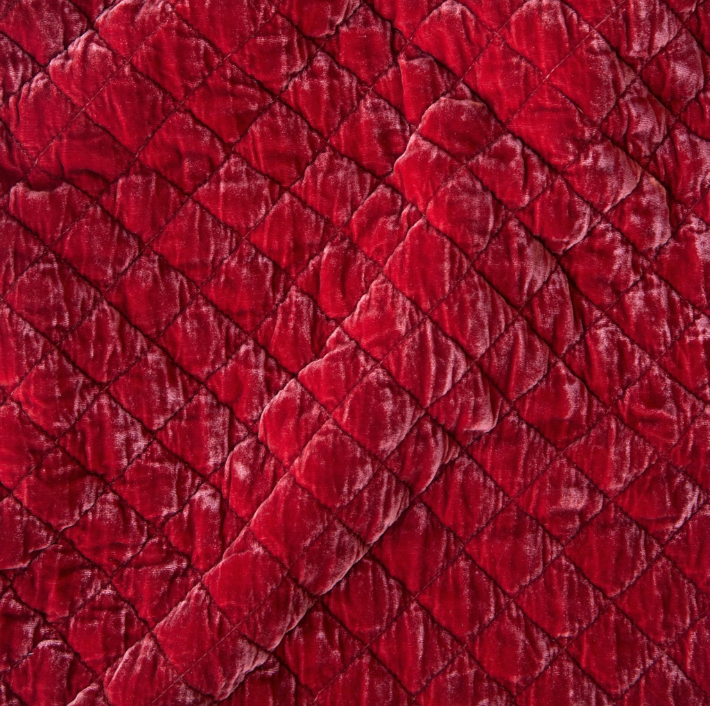Silk Velvet Quilted Coverlet Bella Notte Linens