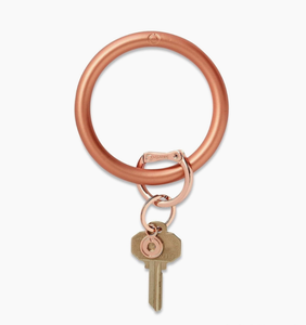 Solid Rose Gold Silicone Big O Key Ring