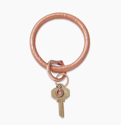 Image of Croc Leather Big O Key Ring