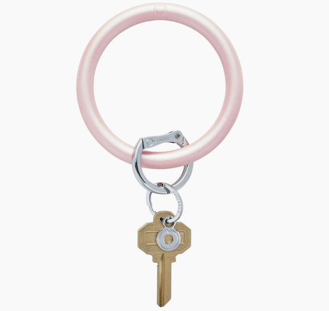 Image of Rose Silicone Big O Key Ring