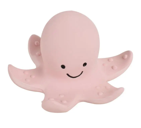 Image of Octopus - Natural Organic Rubber Teether, Rattle & Bath Toy
