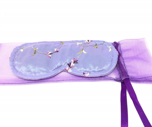 Lilac Embroidered Lavender Sleep Mask