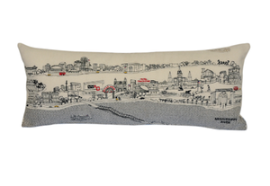 New Orleans Embroidered Skyline Cushion - Day Time