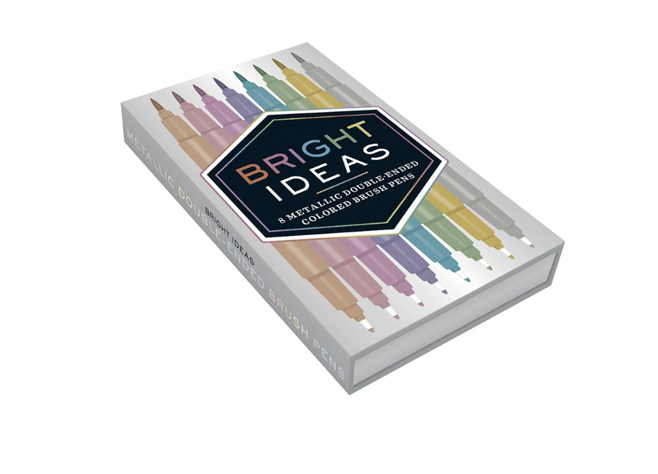 Bright Ideas: Metallic Double-Ended Colored Brush Pens