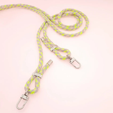 Image of Neon snap mobile phone chain silver
