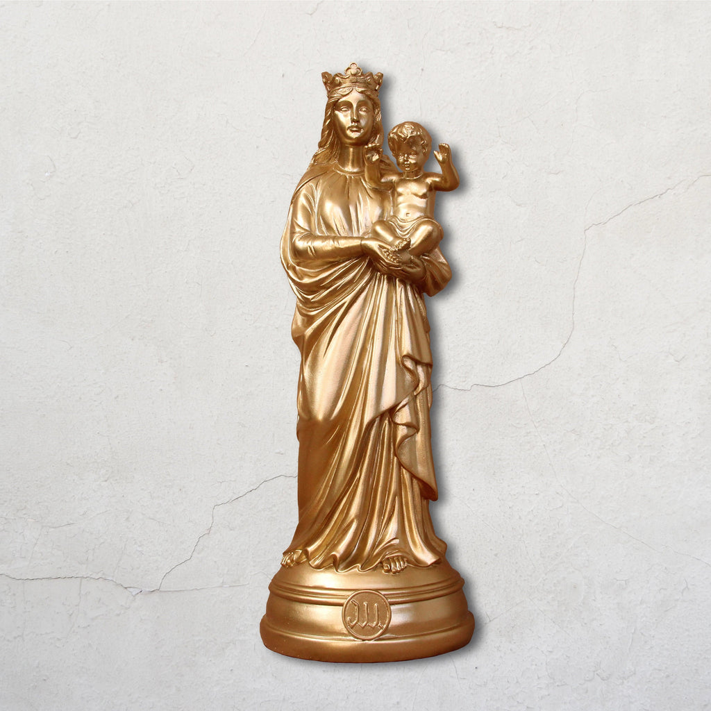 Virgin and Child Statuette -GOLD