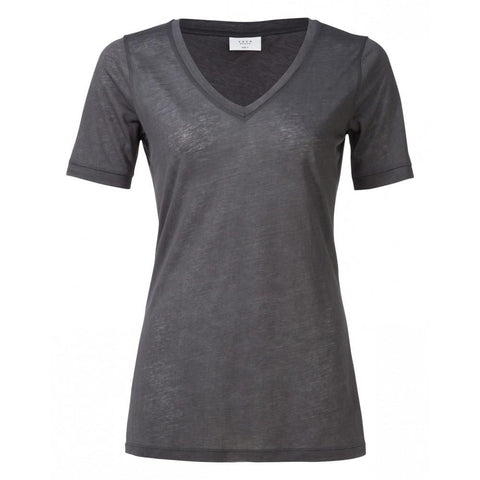 Image of Fine Knit Jersey V-Neck