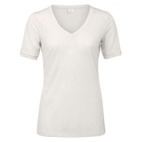Image of Fine Knit Jersey V-Neck
