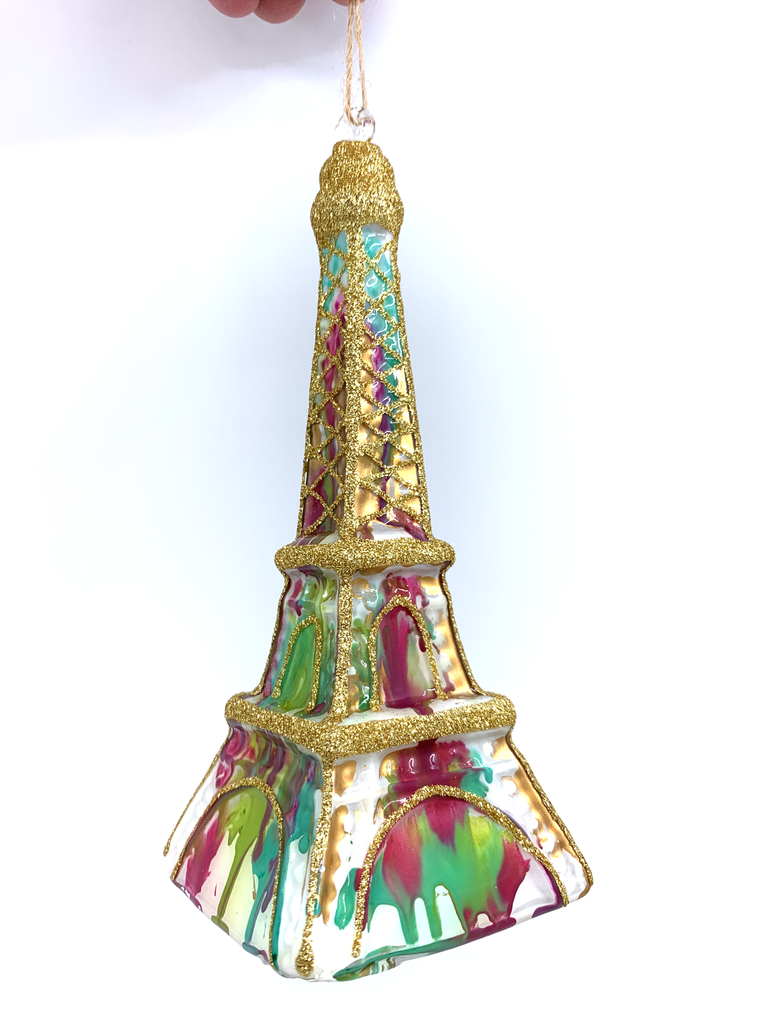 Assorted Stained Glass Eiffel Tower Ornament